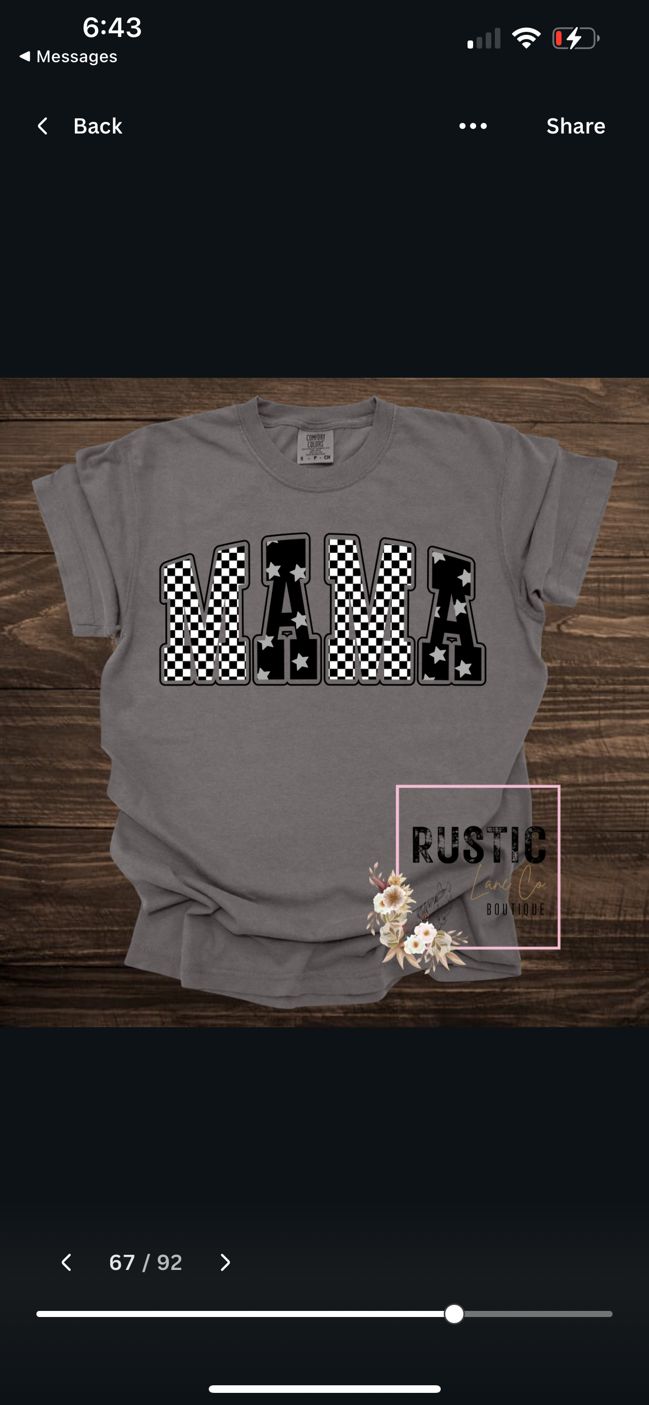 Mama Checkered w/Stars