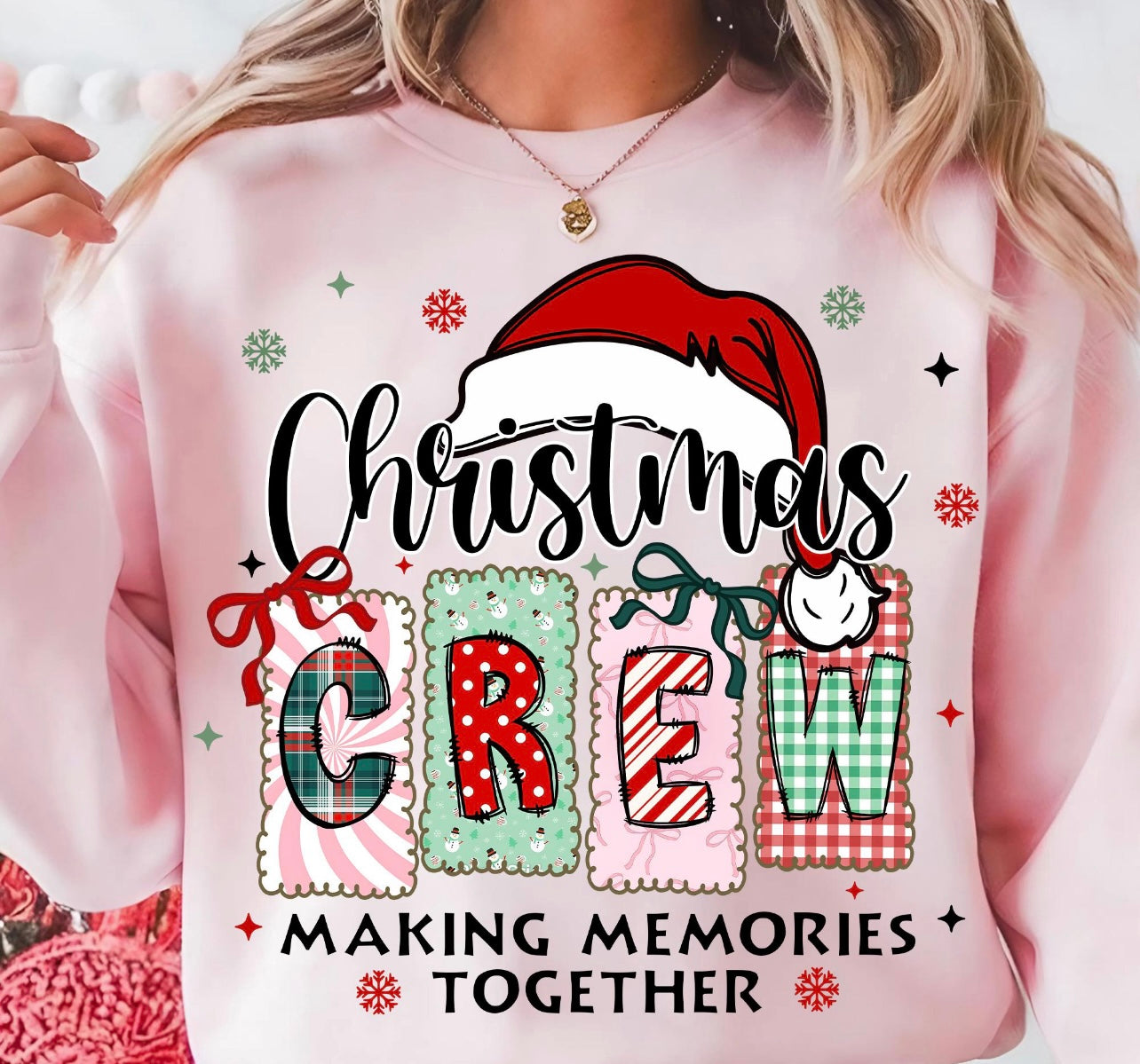 Christmas Crew Pink