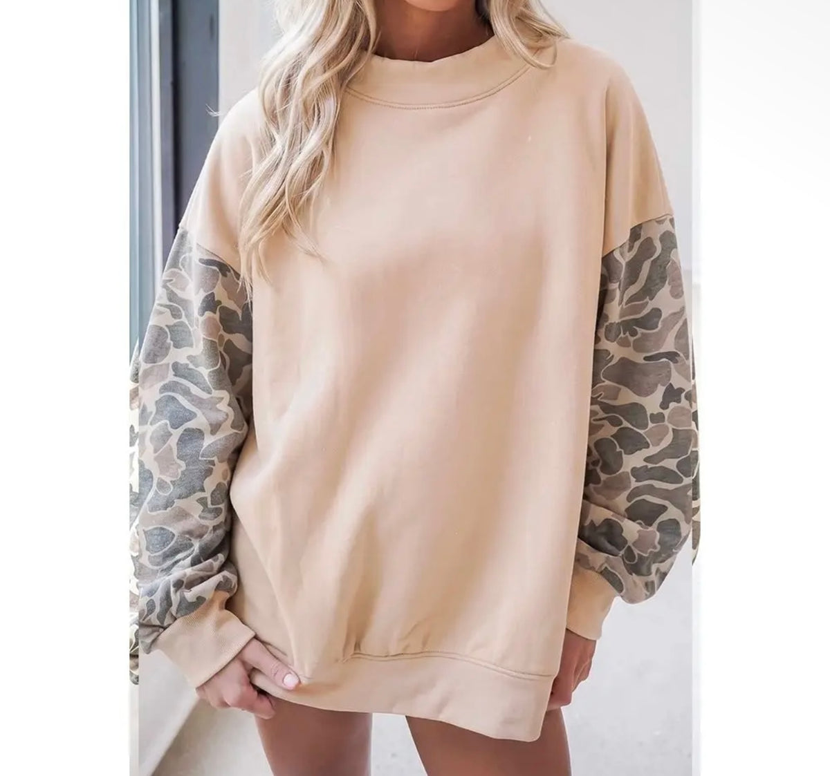 Camo Mock Neck