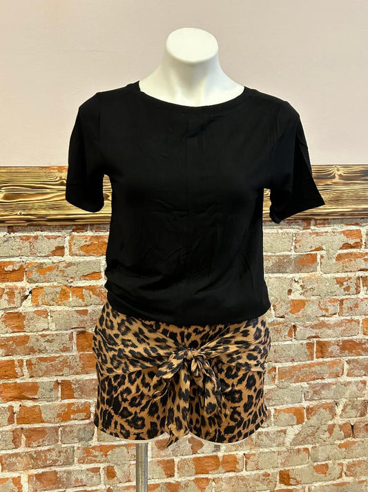 Leopard Tie Shorts