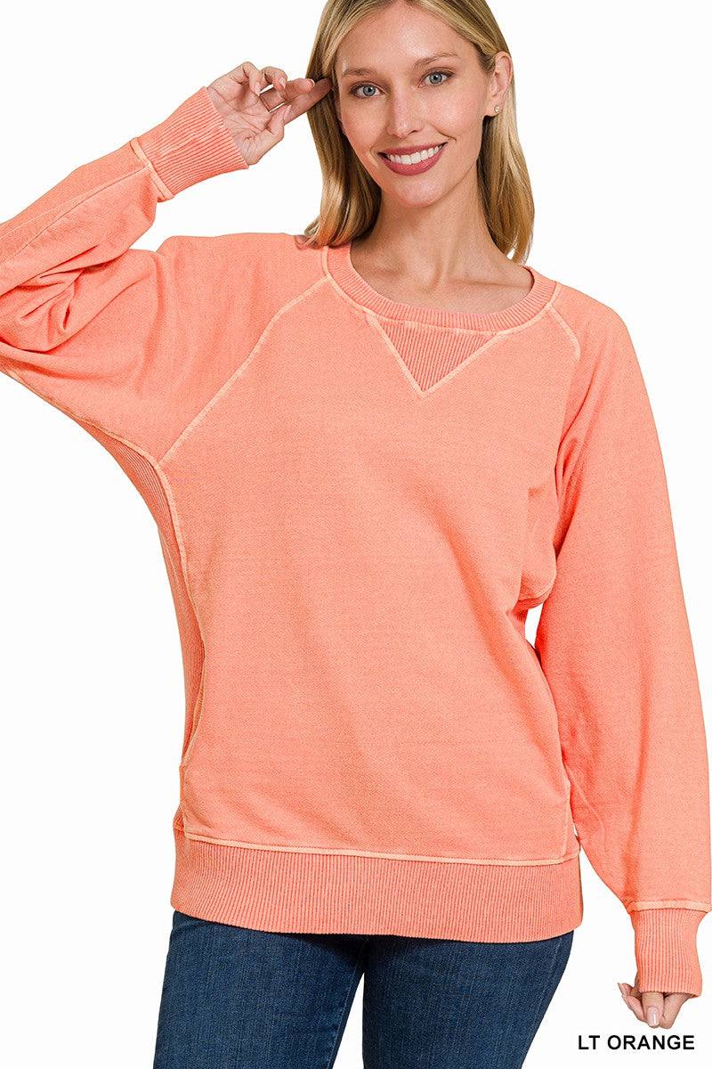 FRENCH TERRY PULLOVER WITH POCKETS