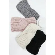 Soft Color Chenille Twist Knit Headwrap