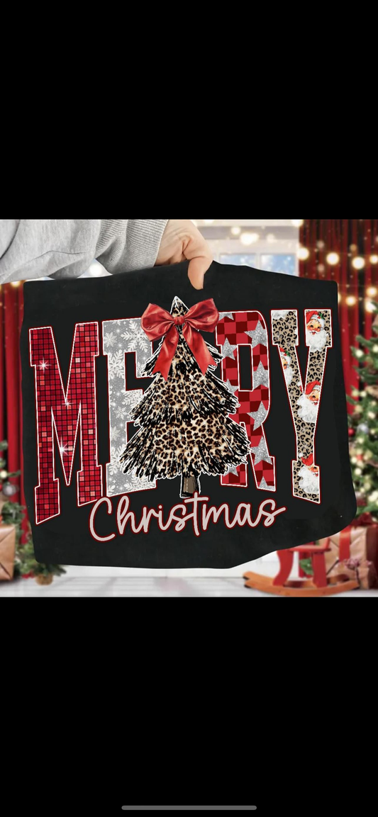 Merry Christmas Leopard Tree