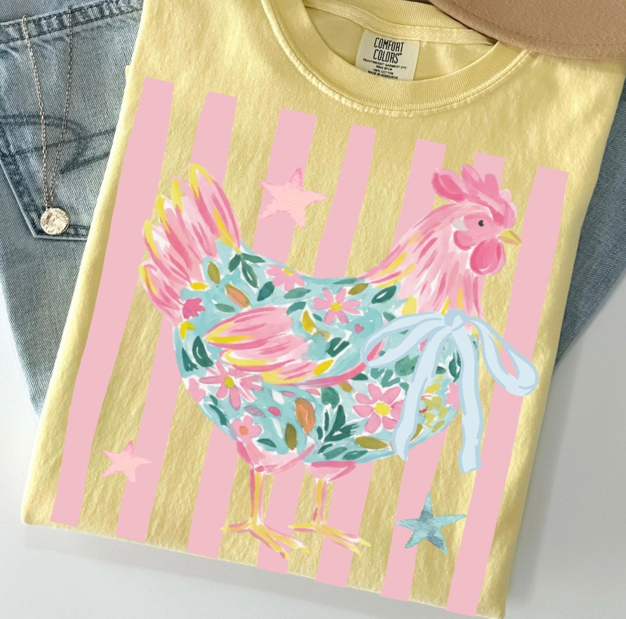 Floral chicken